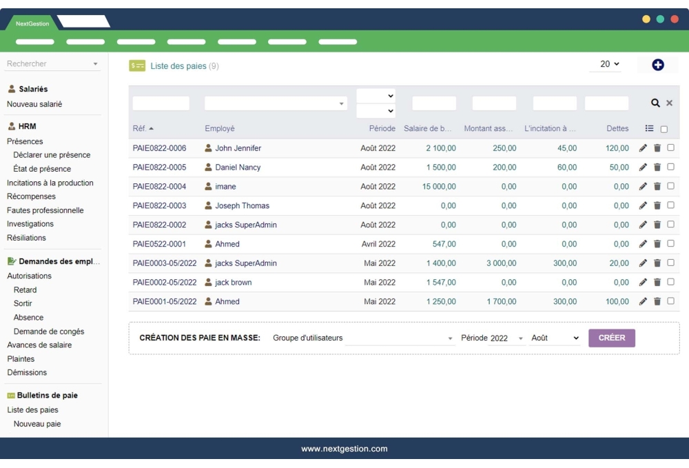 HRM-PRO: Solution avancée pour le système de gestion des ressources humaines