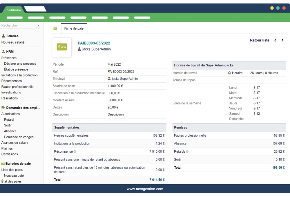 HRM-PRO: Solution avancée pour le système de gestion des ressources humaines