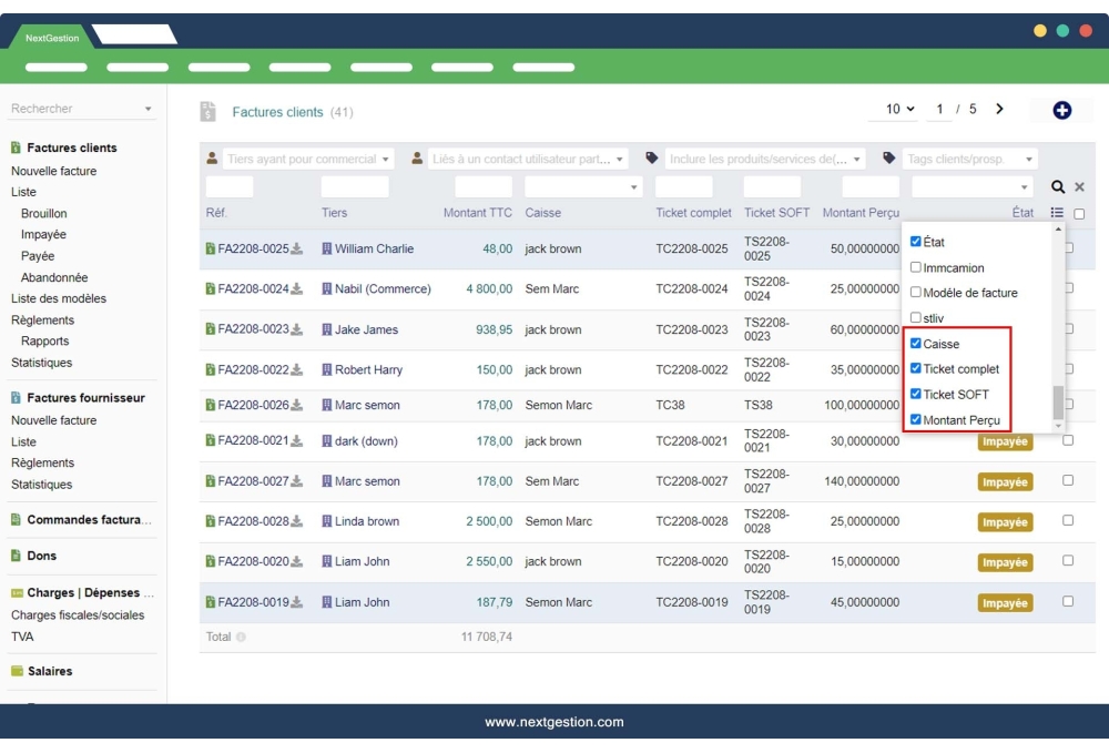 Ticket de caisse Dolibarr