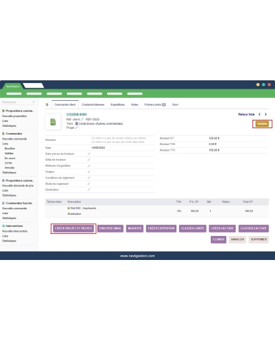 Crea un progetto Dolibarr da Propal and Order