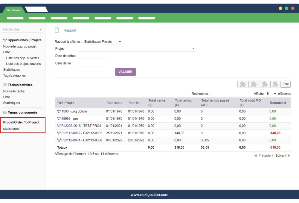Crear proyecto Dolibarr desde Propal and Order