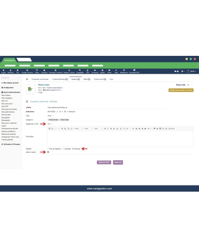 DoliReminder - Recordatorio de Dolibarr