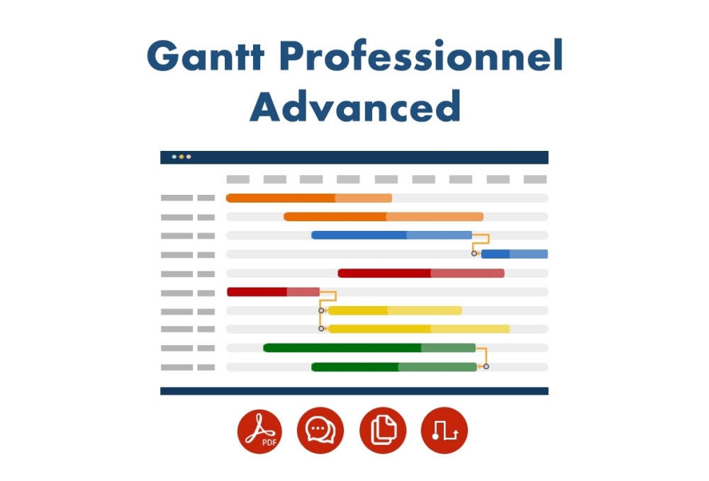 Fortgeschrittener professioneller Gantt Dolibarr