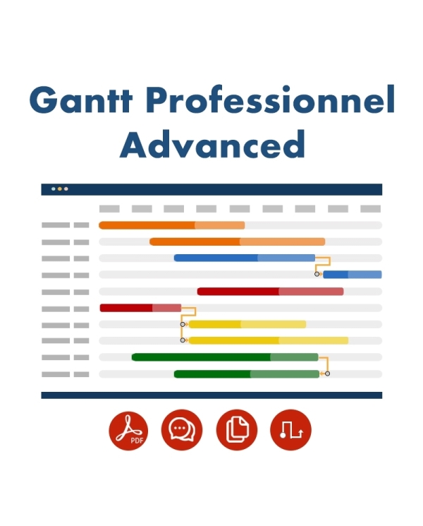 Fortgeschrittener professioneller Gantt Dolibarr