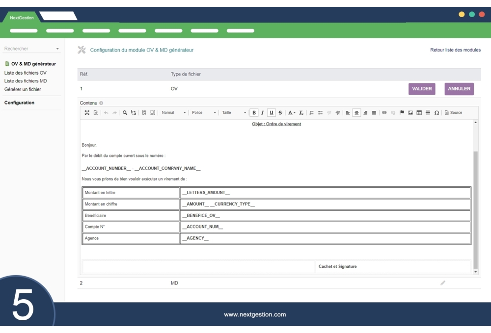 Generator of transfer orders and availability