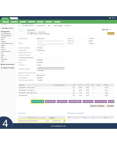 Demande d'achats Dolibarr