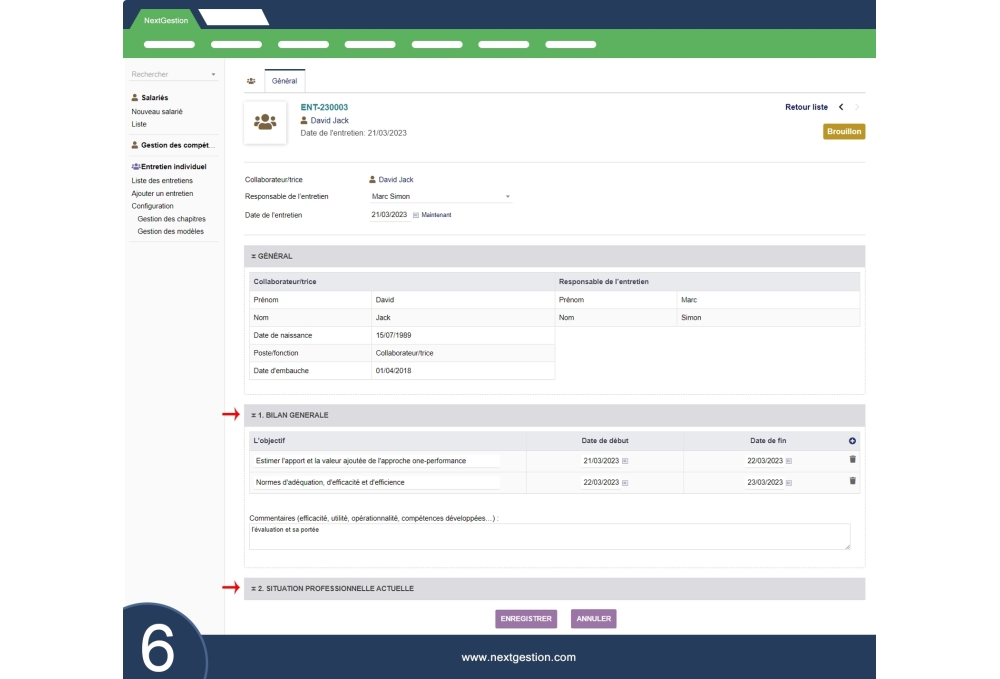 Entretien individuel de vos collaborateurs