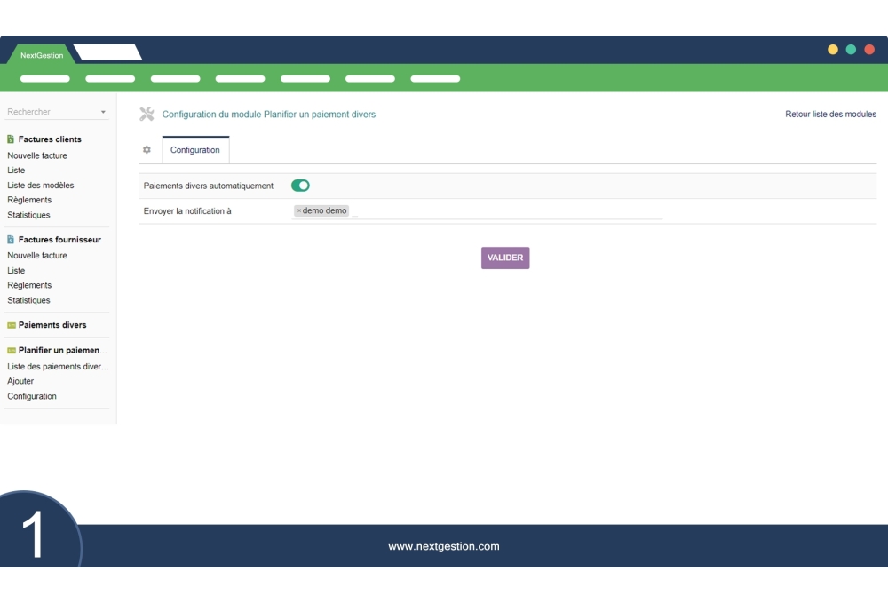 Schedule miscellaneous payments