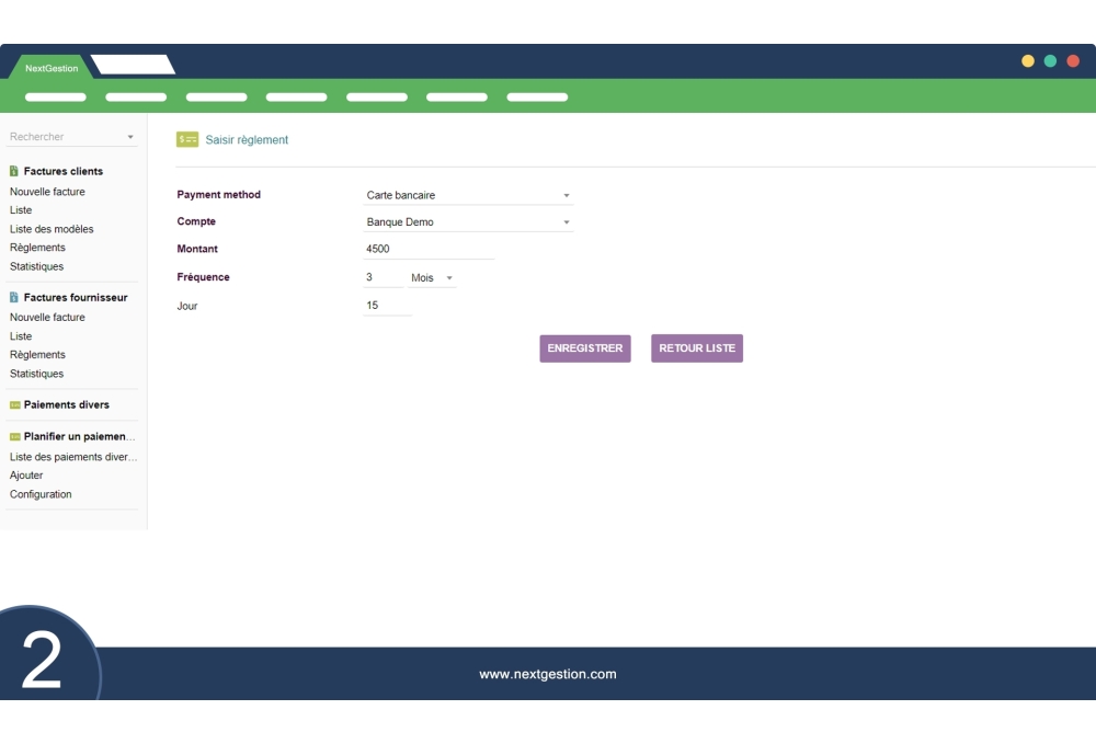 Schedule miscellaneous payments