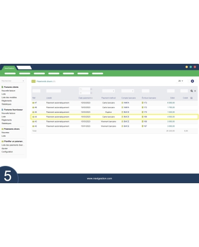 Schedule miscellaneous payments