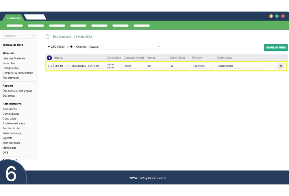 Erweiterter Ausrüstungspark: Flotte und Maschinen