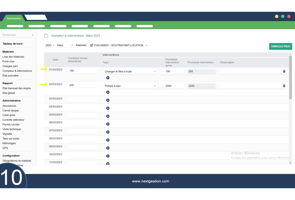 Erweiterter Ausrüstungspark: Flotte und Maschinen