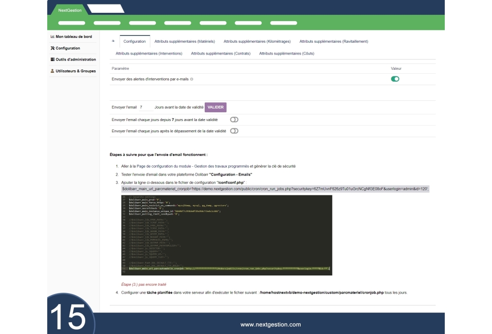 Parque de Equipamiento Avanzado: flota y máquinas