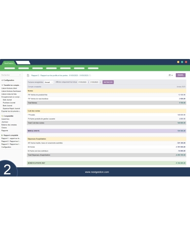 Rapports de comptabilité