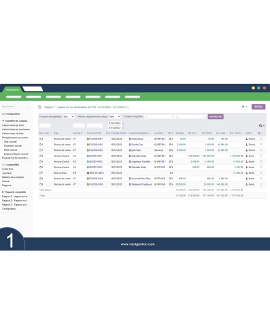 Rapports de comptabilité