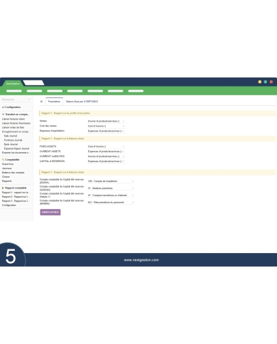 Rapports de comptabilité