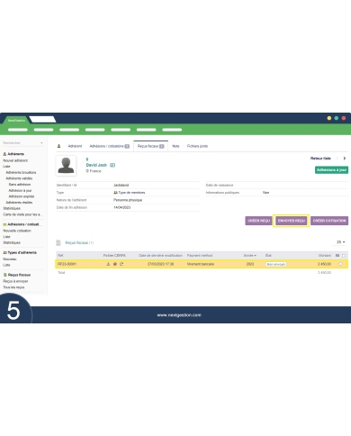 Reçu fiscal - CERFA