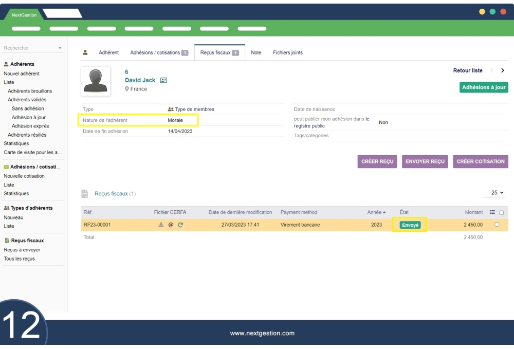 Ricevuta Fiscale - CERFA