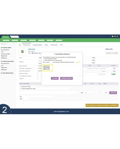 Scansione di più codici a barre