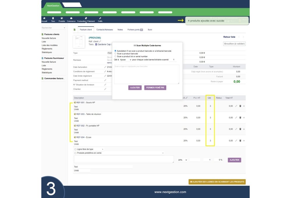 Scan de codes-barres multiples