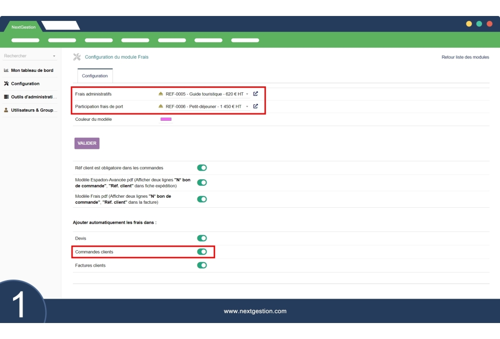 “Fees” module for Dolibarr