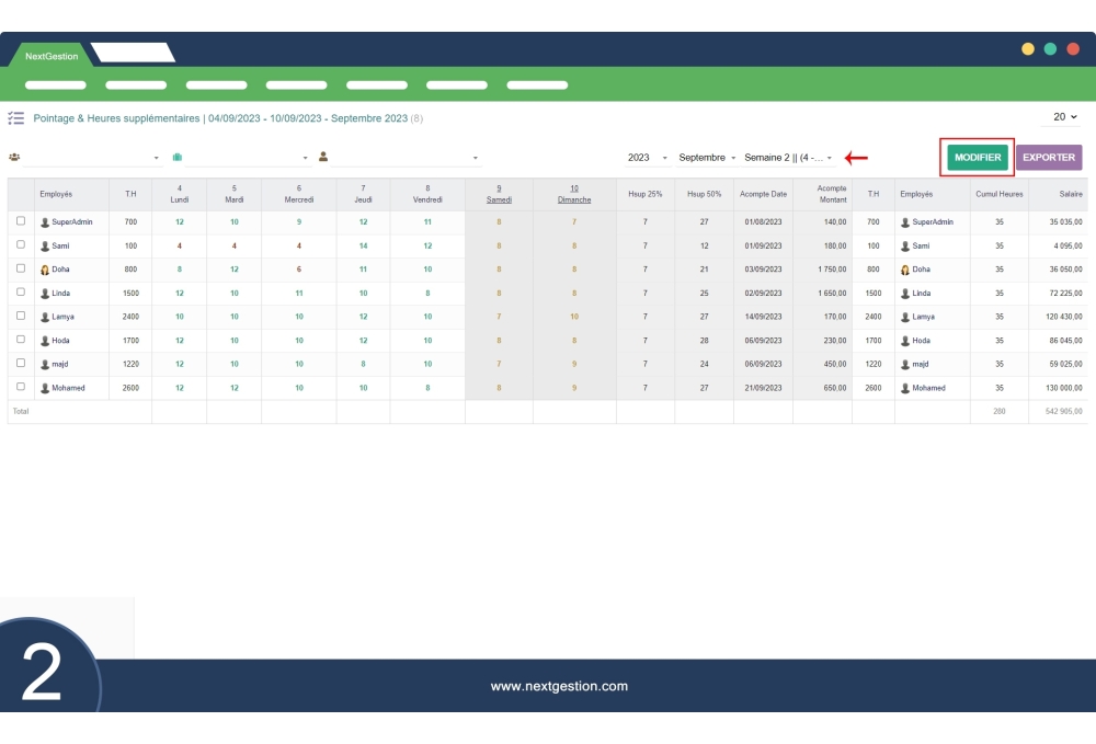 Module "Pointage & Heures supplémentaires"