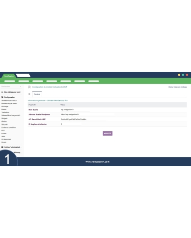 Modulo "Quota di adesione a UMP Ultimate Membership Pro" per Dolibarr