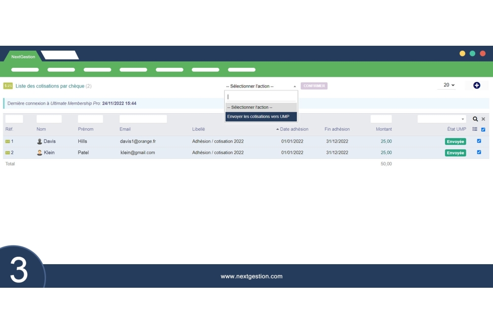 Modulo "Quota di adesione a UMP Ultimate Membership Pro" per Dolibarr