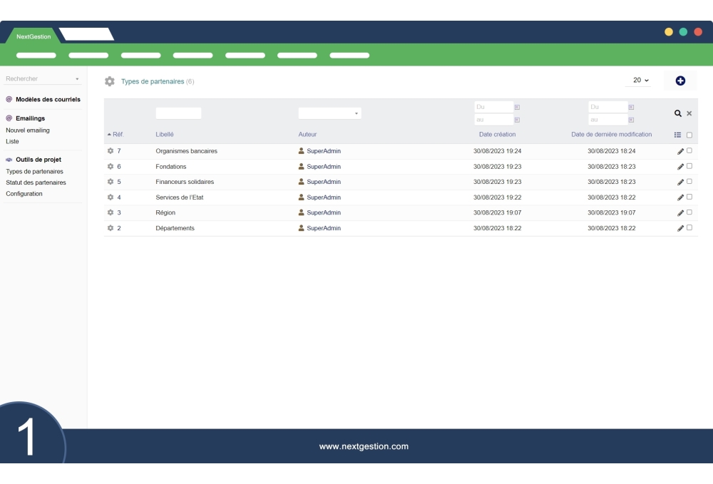 Project Partners Module