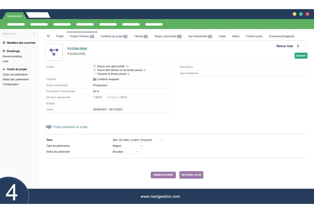 Módulo de Socios del Proyecto