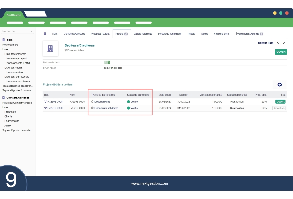 Project Partners Module