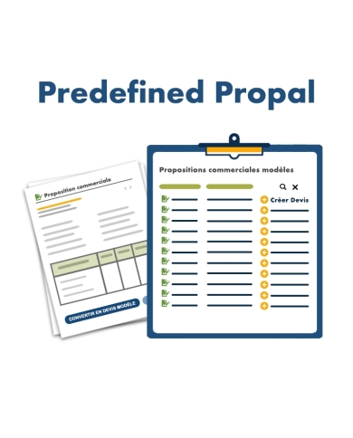 Proposition Commerciale ou Devis prédéfinie