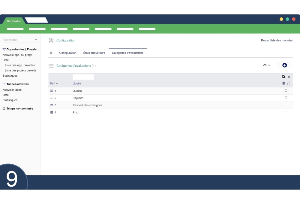 Suivi des enquêteurs