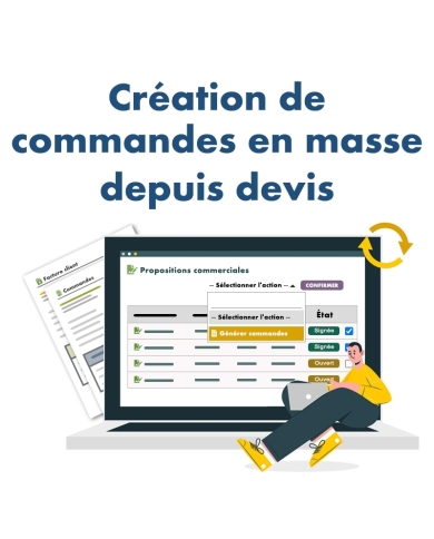 Création de commandes en masse depuis devis