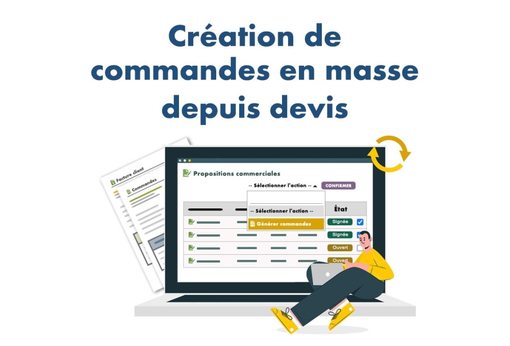 Création de commandes en masse depuis devis