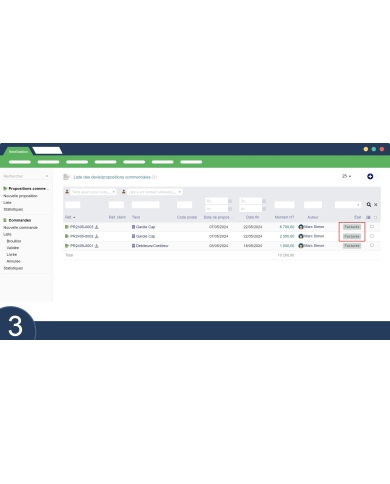 Création de commandes en masse depuis devis