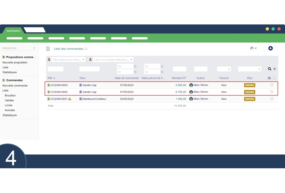 Création de commandes en masse depuis devis