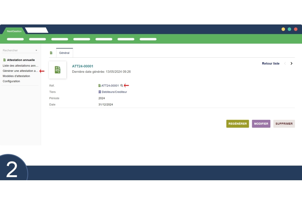 Module Attestation Annuelle