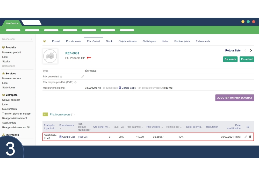 Rifornimento in base alla quantità di prodotti venduti