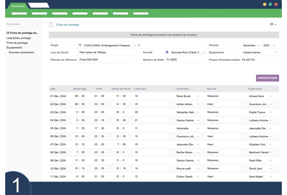 Equipment Time Tracking