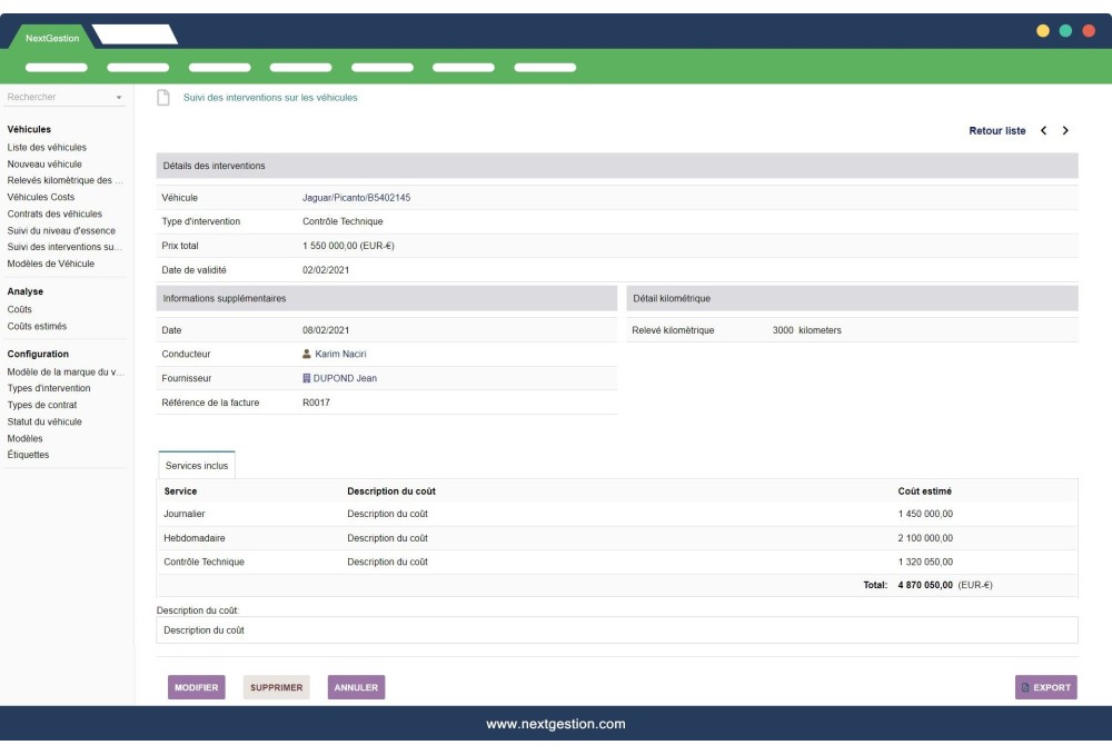 Automobile Fleet - Dolibarr
