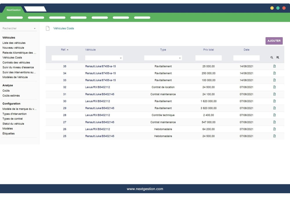 Parc Automobile - Dolibarr