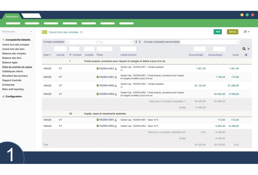 Módulo de Contabilidad Detallada Sage