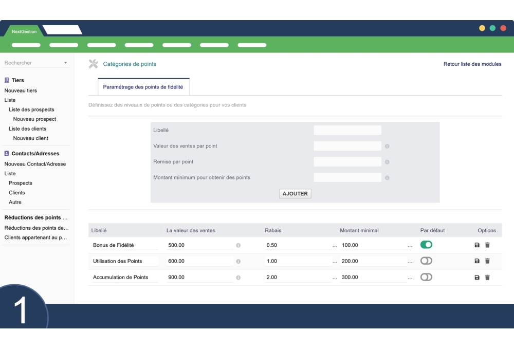 Points de Fidélité