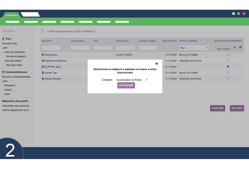 Points de Fidélité