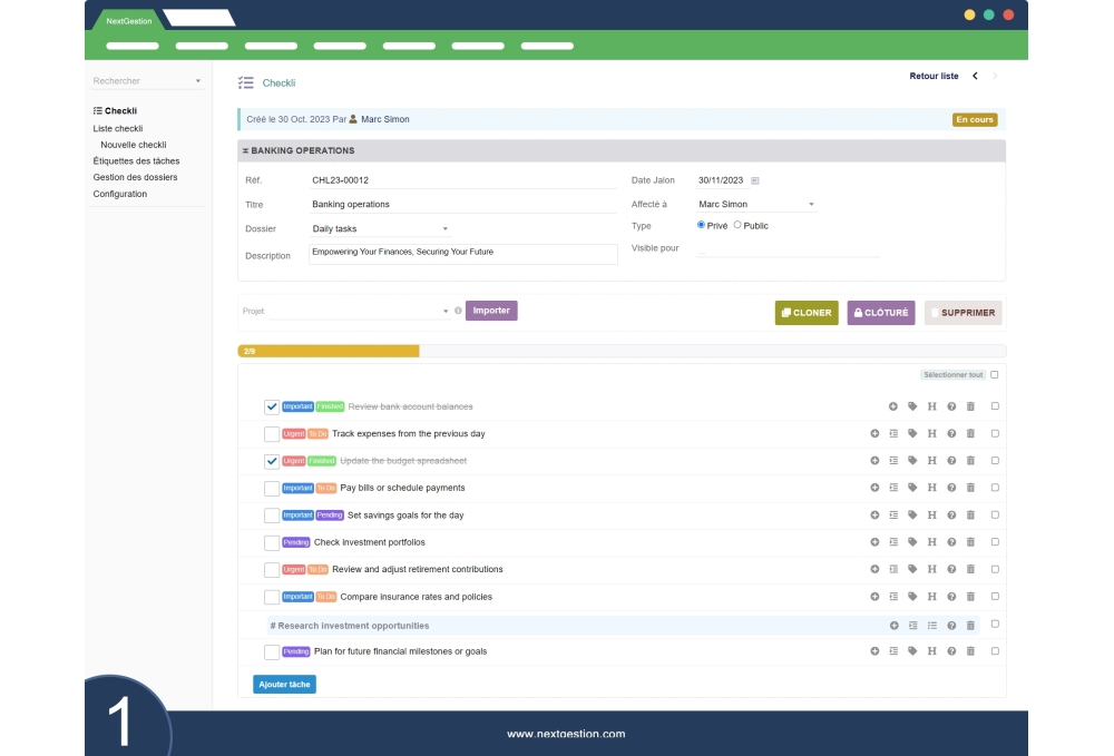 Checkli - Gestion des Listes