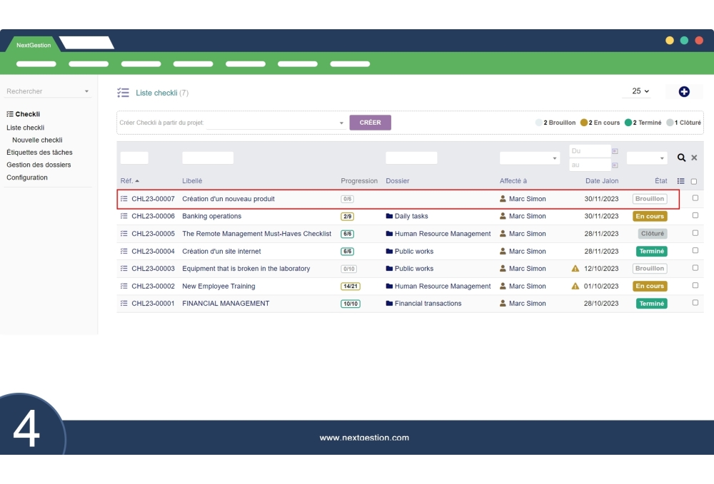 Checkli - Gestion des Listes