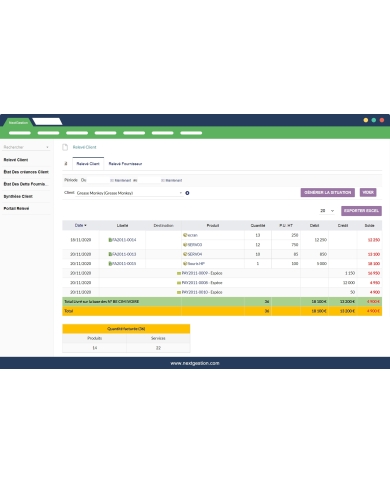 Module des Relevés clients et fournisseurs Dolibarr
