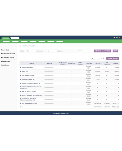Module des Relevés clients et fournisseurs Dolibarr