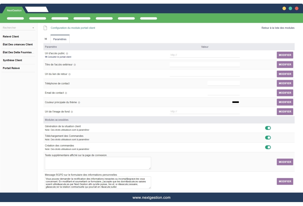 Module des Relevés clients et fournisseurs Dolibarr